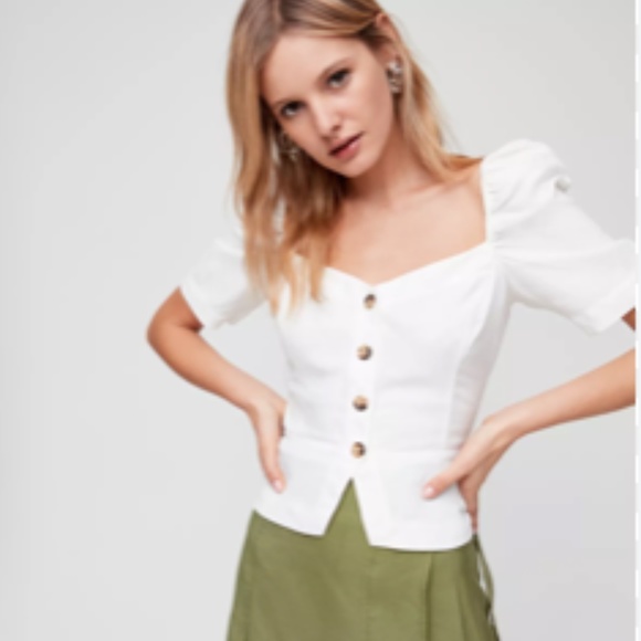 Wilfred Janine GREEN Peplum Top - Picture 1 of 7